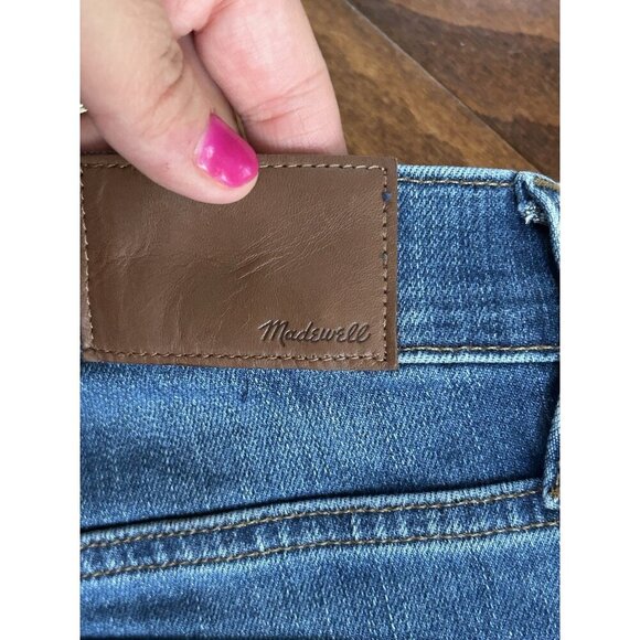 Madewell 9" Mid-Rise Skinny Jeans 23 Womens Medium Wash Denim NWT Knee Blowout - Picture 3 of 11